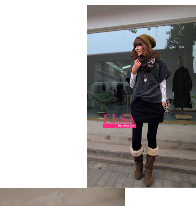 A 爱莎】别致女人味蝴蝶结蝙蝠袖毛绒衫<em>毛衣</em>(