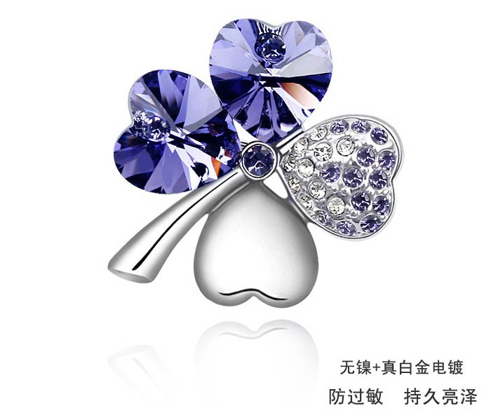 d1优尚网-商品详细-施华洛世奇元素四叶草胸针