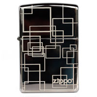 Zippo打火机--黑冰几何抽象空间-Zippo-黑冰户外系列