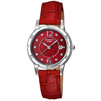 CASIO 卡西欧Sheen系列女表SHE-4021L-4A(质感红色！镶嵌16颗精亮水晶)-卡西欧-Sheen女表系列