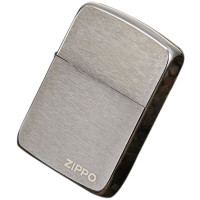 Zippo打火机--黑冰复刻24485（拉丝机身,带“商标”版）-Zippo-1941复刻系列