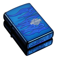 Zippo打火机--哈雷幽灵20711font color=red“蓝色幻冰机身”/font-Zippo-哈雷系列