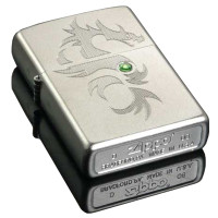 Zippo打火机--绿宝石晶龙（镶嵌水晶）-Zippo-经典铬系列