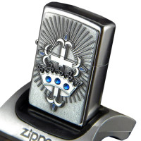 Zippo打火机--皇冠十字架24875-Zippo-贴花与抽象徽章系列