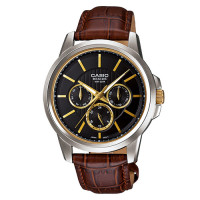 CASIO 卡西欧指针系列三眼皮表带男表BEM-307BL-1A2-卡西欧-指针系列