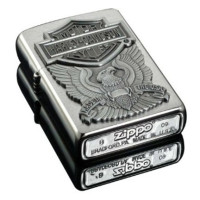 Zippo打火机--哈雷（银色浮雕哈雷）284font color=red(哈雷经典贴面机)/font-Zippo-哈雷系列