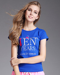 D1优尚周年庆限量版纪念版女款T恤（蓝色）