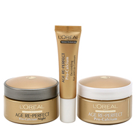 L’oreal 欧莱雅金致臻颜护肤三件套（日霜+晚霜+眼唇霜）最新广告主打款！